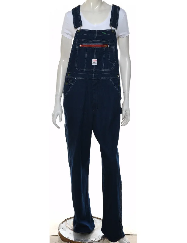 Pointer Dark Wash Classic Dungarees - W34 L30 Women