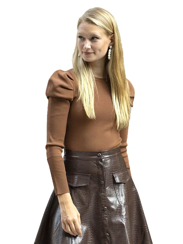 Apparalel Puff Sleeve Sweater Refined Women's Velvet