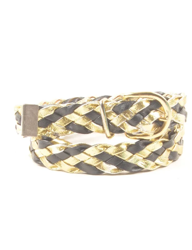 Gold Skinny Belt - M Cashmere
