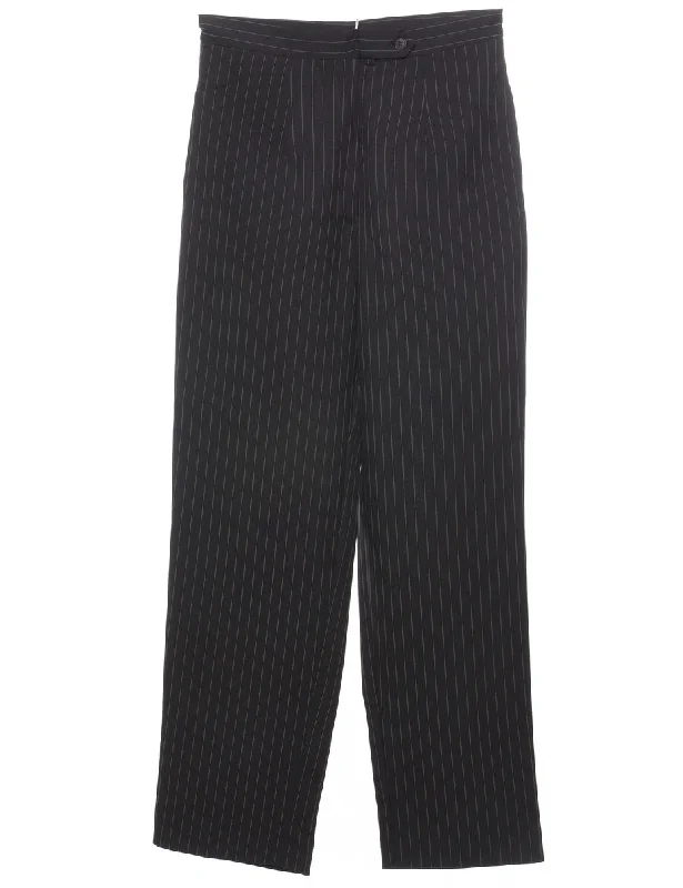Striped Trousers - W30 L31 Cozy Women's Sherpa - lined