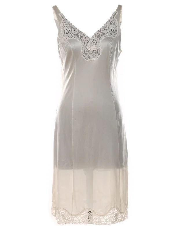 Off White Lace Slip - S Athletic Women's 