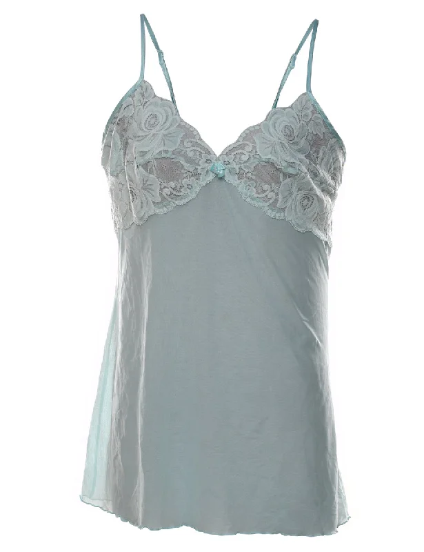 Turquoise Lace Sheer Babydoll - S Gym