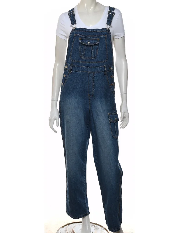 Classic Medium Wash Dungarees - W34 L29 British Gentlewoman Style