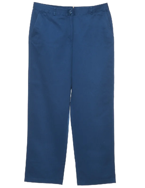 Blue Trousers - W32 L30 Preppy Women's College
