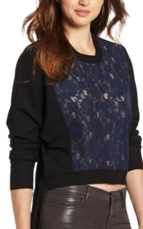 Lace Sheer Iza Long Sleeve Top Minimalist Women's Casual
