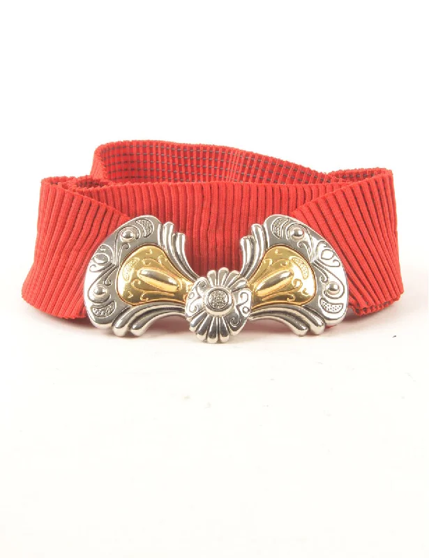 Red Fashion Belt - S Unique Women's Upcycled