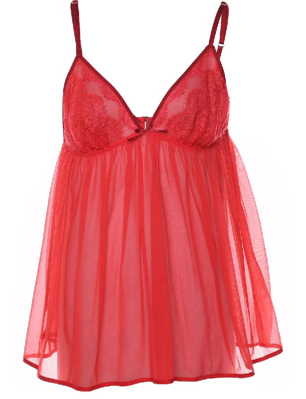 Red Lace Victoria's Secret Babydoll - L Traditional Women's 