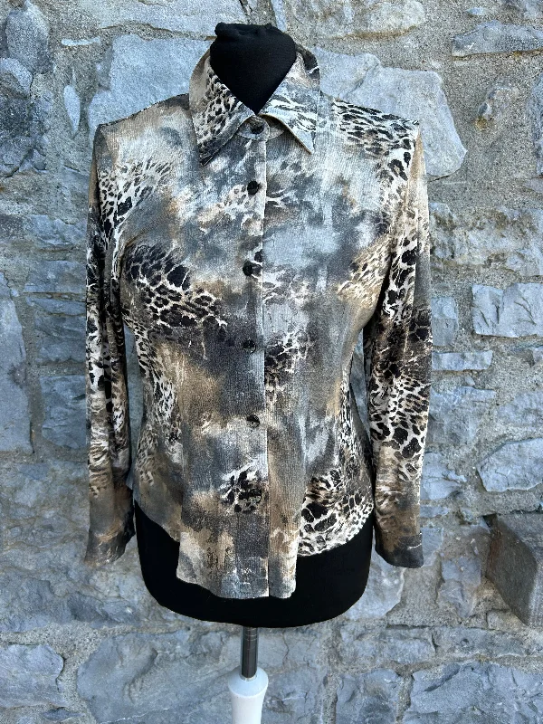 90s animal print shirt uk 10-12 Adventure