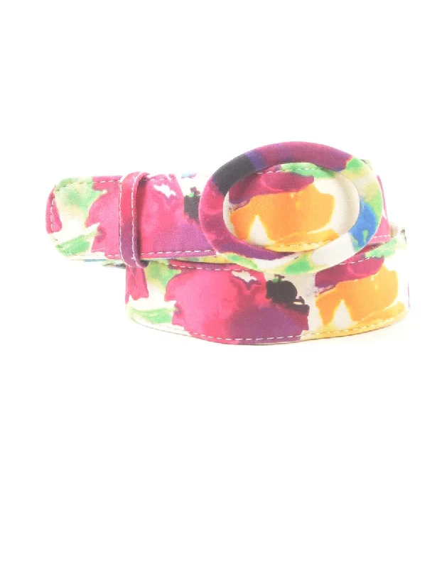 Floral Print Fashion Belt - M purpose