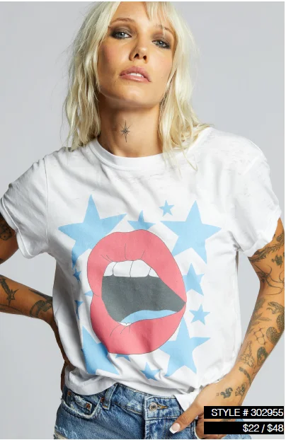 302955 - 1230 Rock Stars Never Die Burn Out Graphic Tee: White Gym