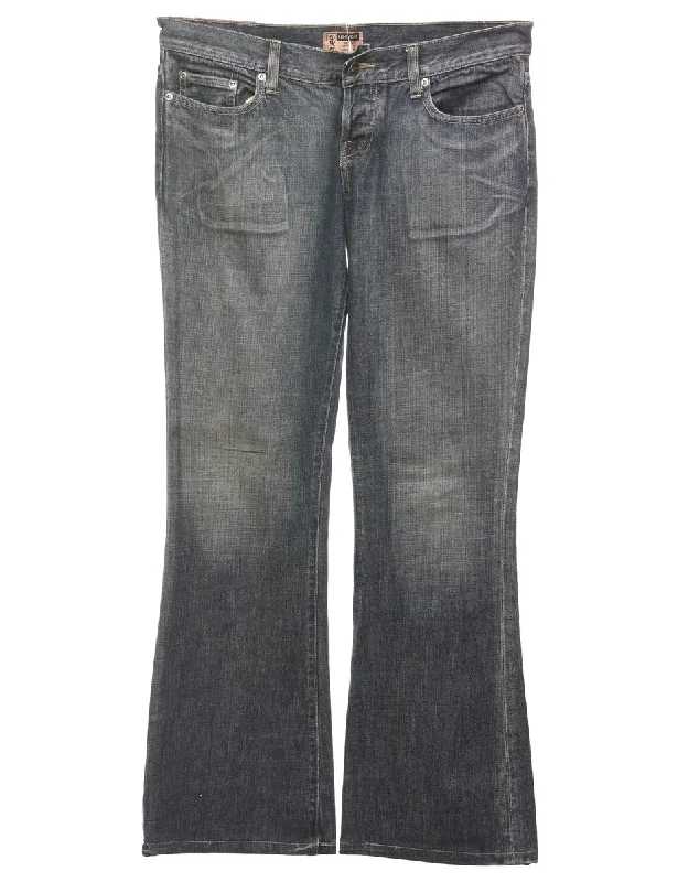 Flared Dark Wash Lee Jeans - W33 L30 Refined Women's Classic 