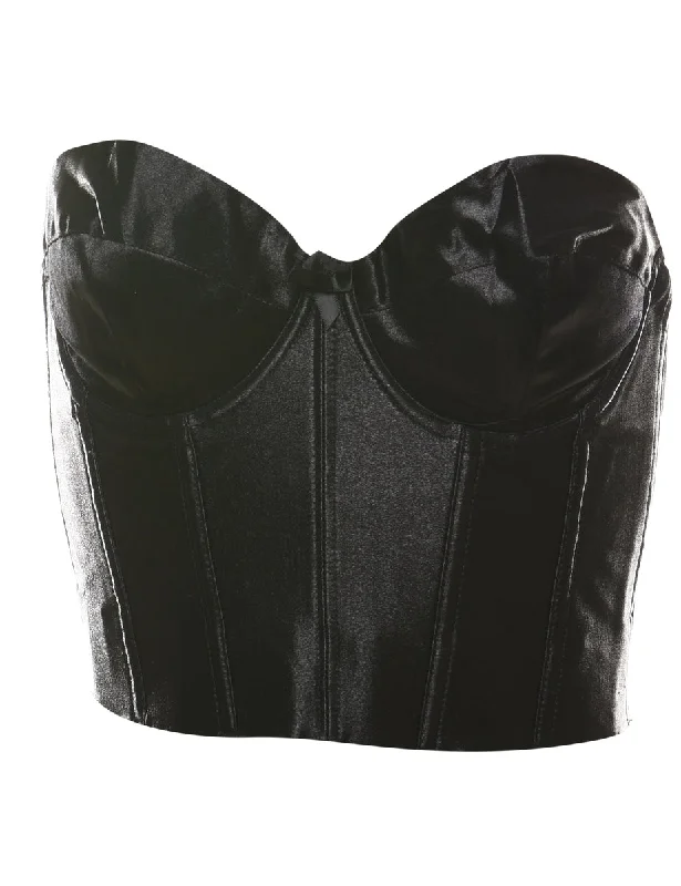 Black Classic Boned Corset - XS Cool Women's Distressed