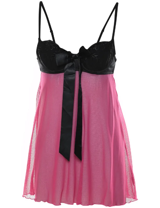 Black & Pink Lace Y2K Babydoll - S Streetwear Style for 