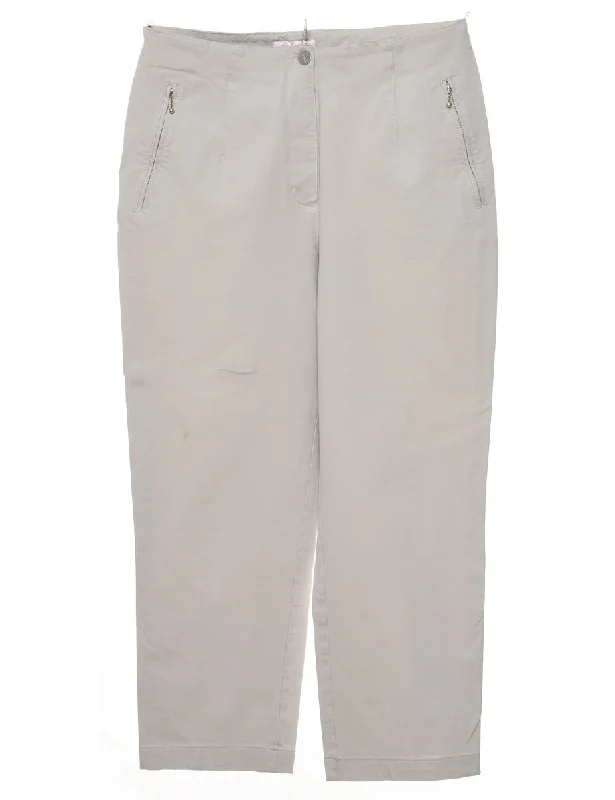 Off White Chinos - W30 L28 Polished Women's Silk