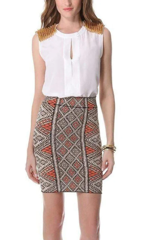 Oakley Embellished Shoulder Silk Top British Gentlewoman Style