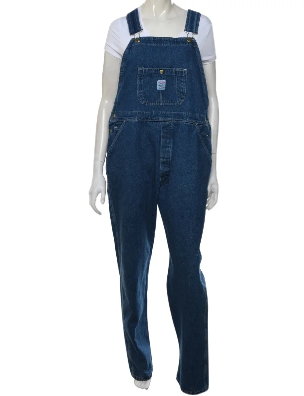 Boyfriend Fit Dungarees - W40 L32 Preppy Women's College