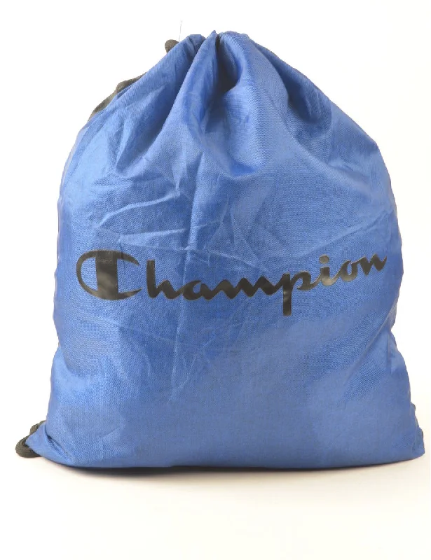 Champion Black & Blue Drawstring Backpack - M purpose