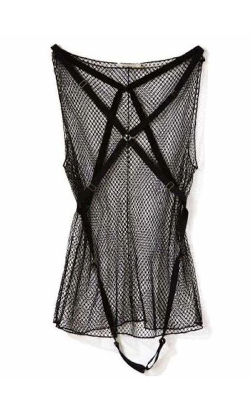 Fishnet Harness Tank Top Refined Women's Velvet