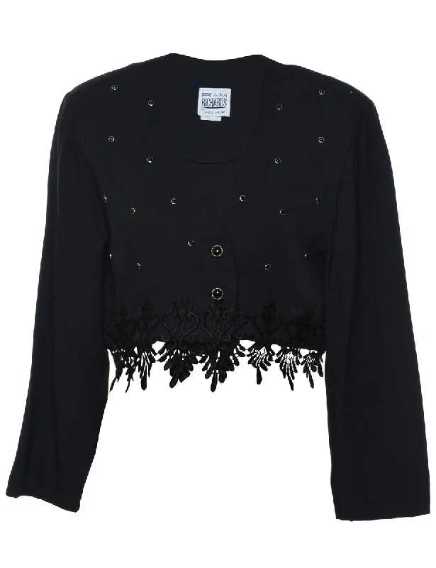 Black Jacket - M Feminine Women's Soft 