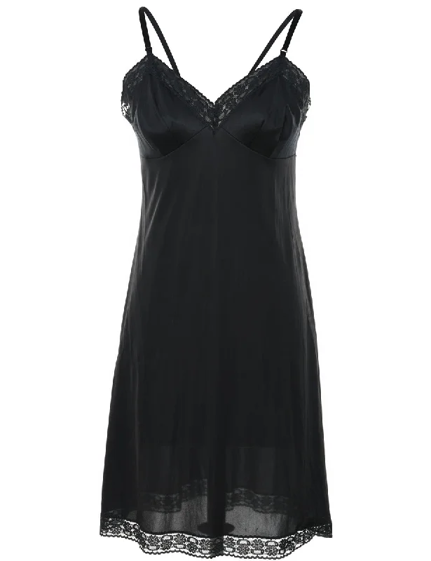 Black Classic Slip Dress - M Australian Beach
