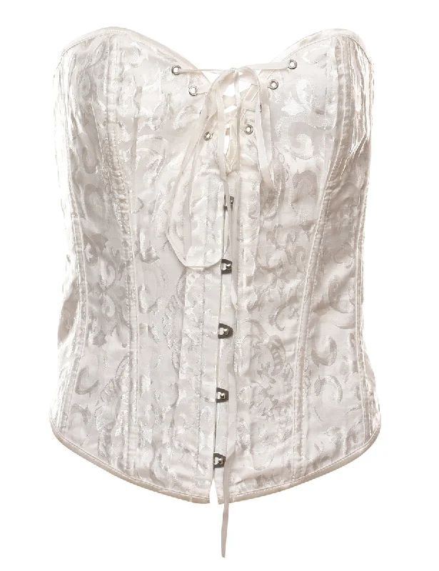 Off-White Boned Classic Corset - S Vintage Women's 1970S 