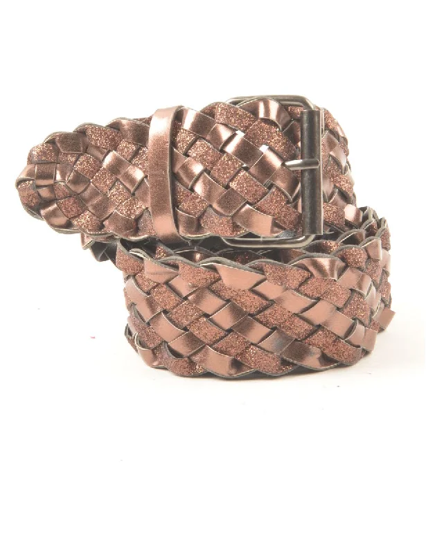 Glittery  Fashion Belt - L Polished Women's Silk