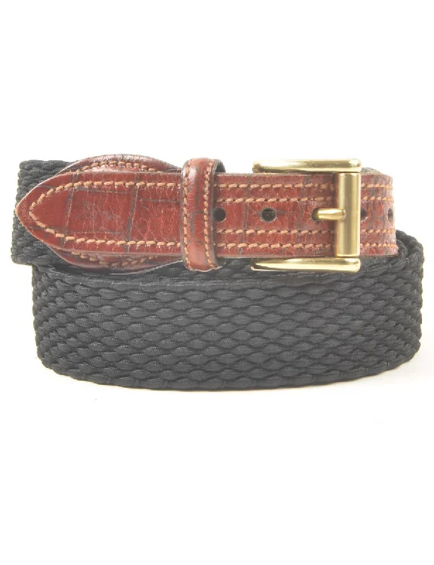 Black Woven Belt - M Women