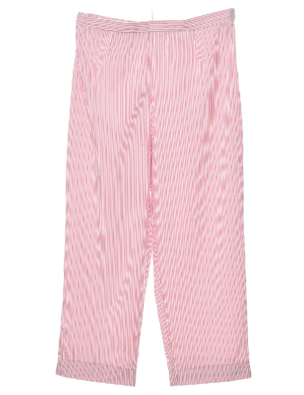 Pink Striped Trousers - W31 L25 Sharp Women's Italian