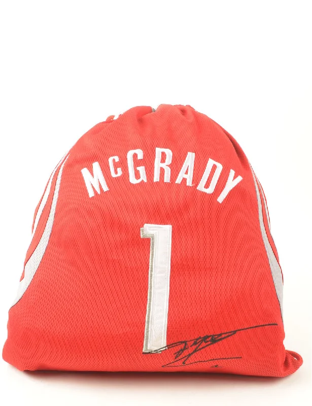 NBA Red & White McGrady #1 Drawstring Backpack - M Australian Beach