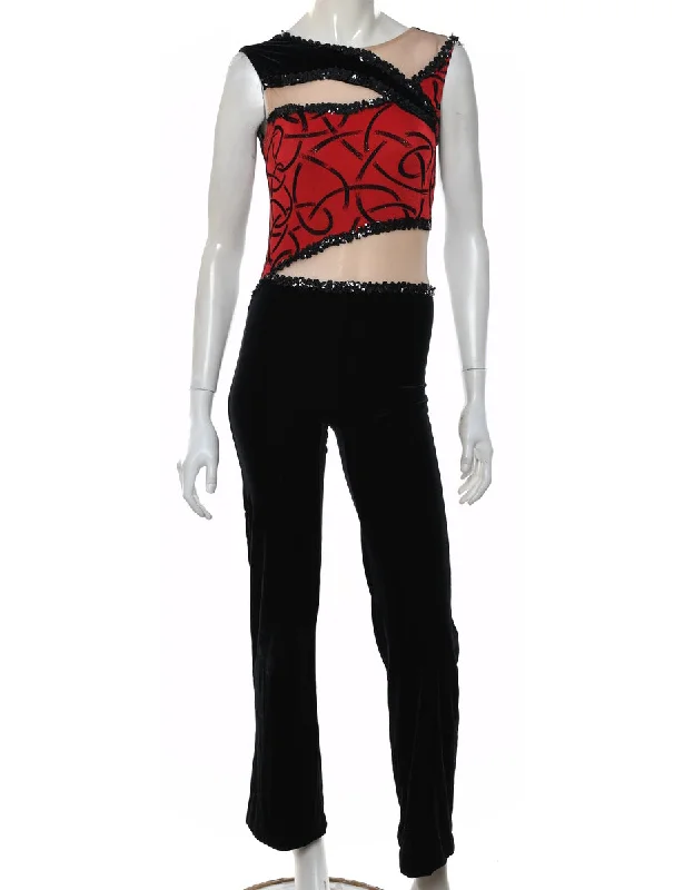 Velvet Jumpsuit - S Relaxed Women's Beachy