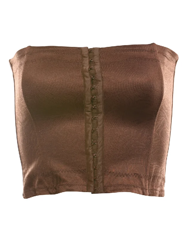 Brown Bandeau Style Corset - S Compression