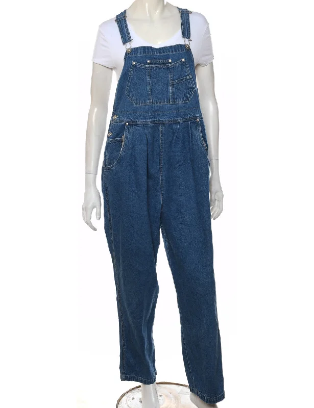 Medium Wash Classic Dungarees - W40 L28 Feminine Women's Soft 