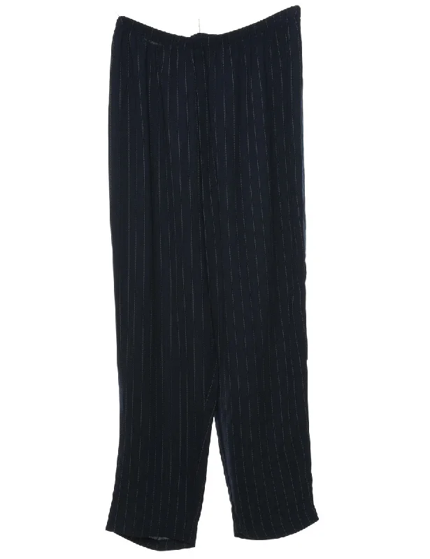 Striped Trousers - W30 L26 Dapper Women's Bow - adorned