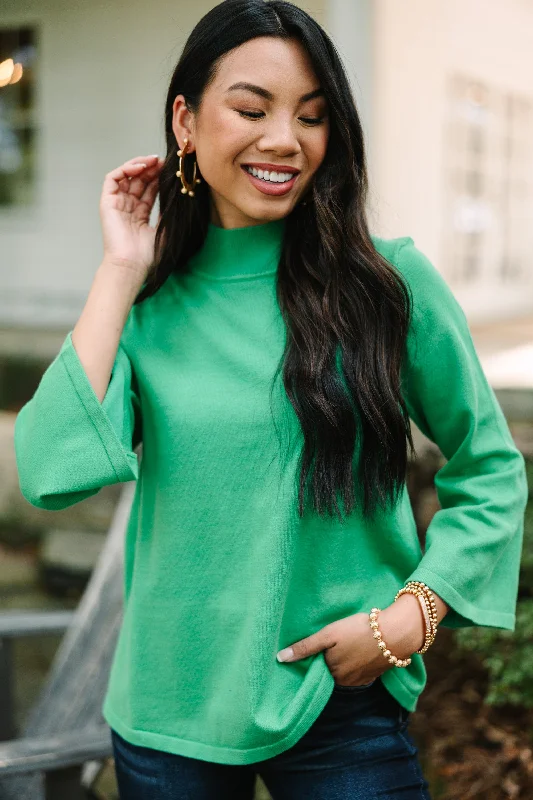 Take You There Kelly Green Sweater Stylish Women's Tropical 