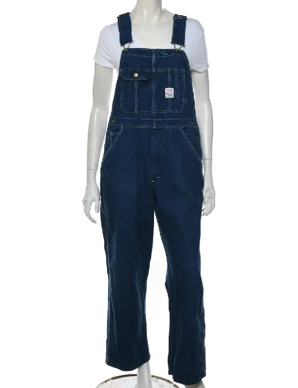 Dark Wash Dungarees - W36 L30 Bohemian Women's Free