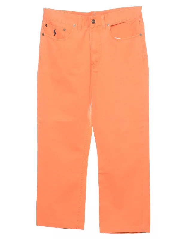 Ralph Lauren Orange Chinos - W32 L30 Monochromatic Office Style