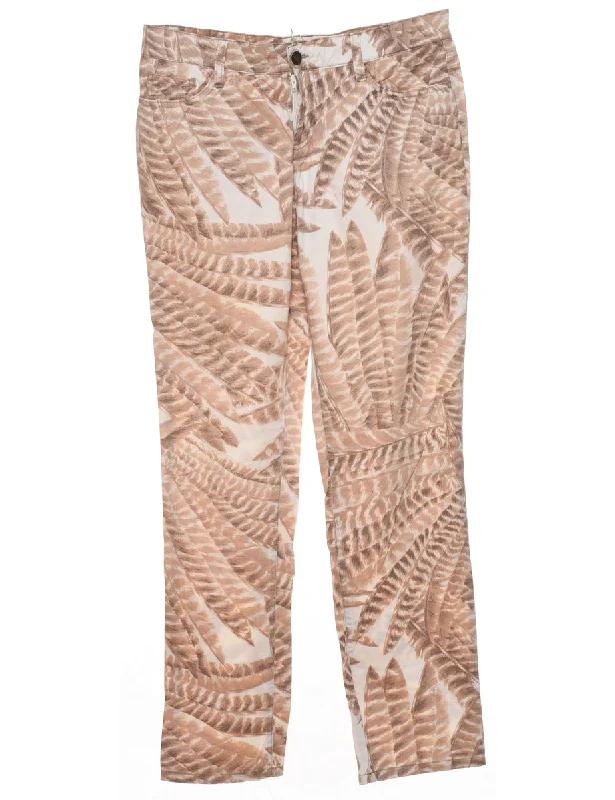 Ralph Lauren Leafy Print Trousers - W30 L31 Cozy Women's Winter